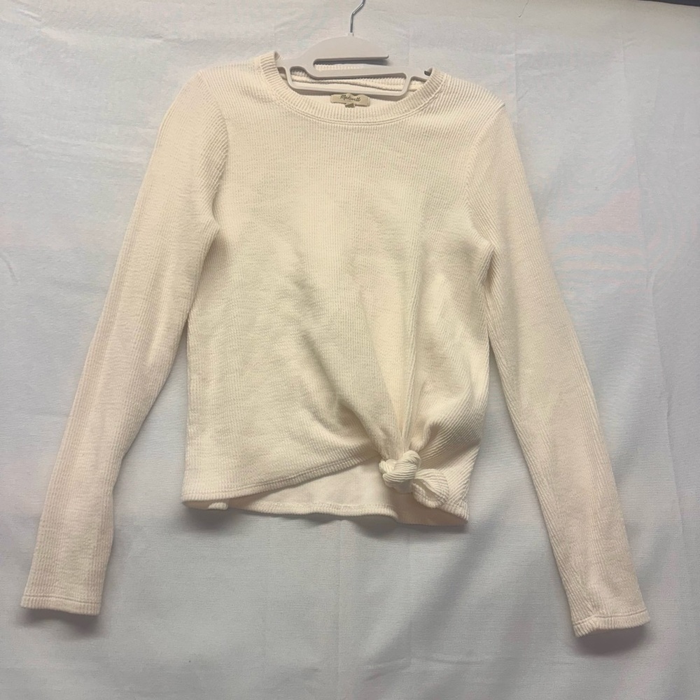 Madewell texture and thread long sleeve shirt.‎ Size small cream color